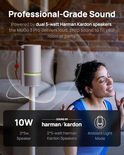 Portable Smart Projector with PowerBase Stand Bundle