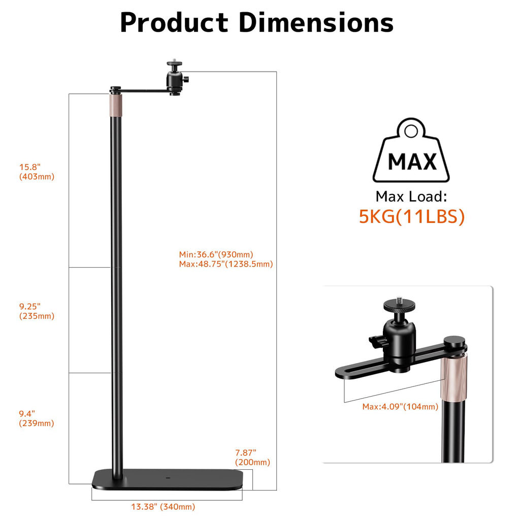 Height Adjustable 360° Rotating Universal Projector Stand