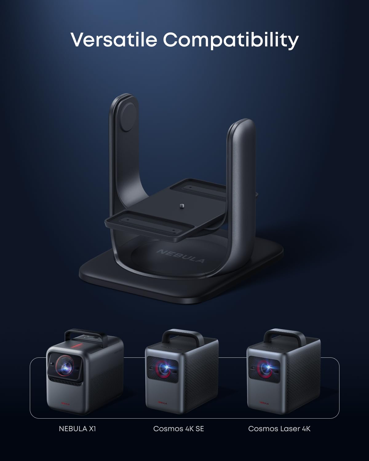 360° Adjustable Projector Gimbal Stand for Ceiling Viewing