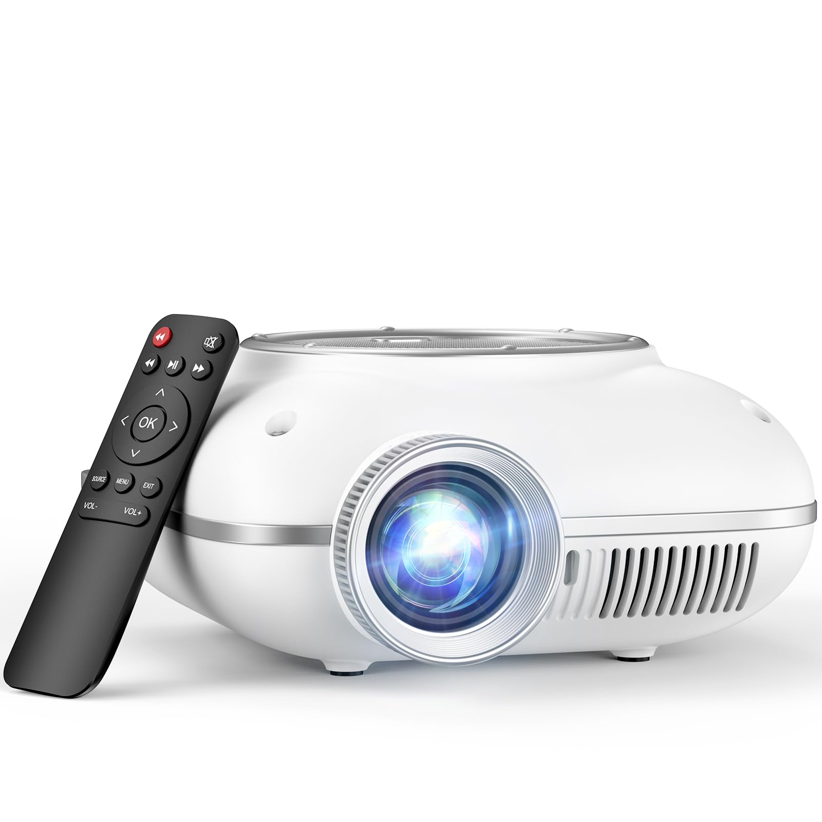 Portable 1080P Mini Projector with Two-Way Bluetooth