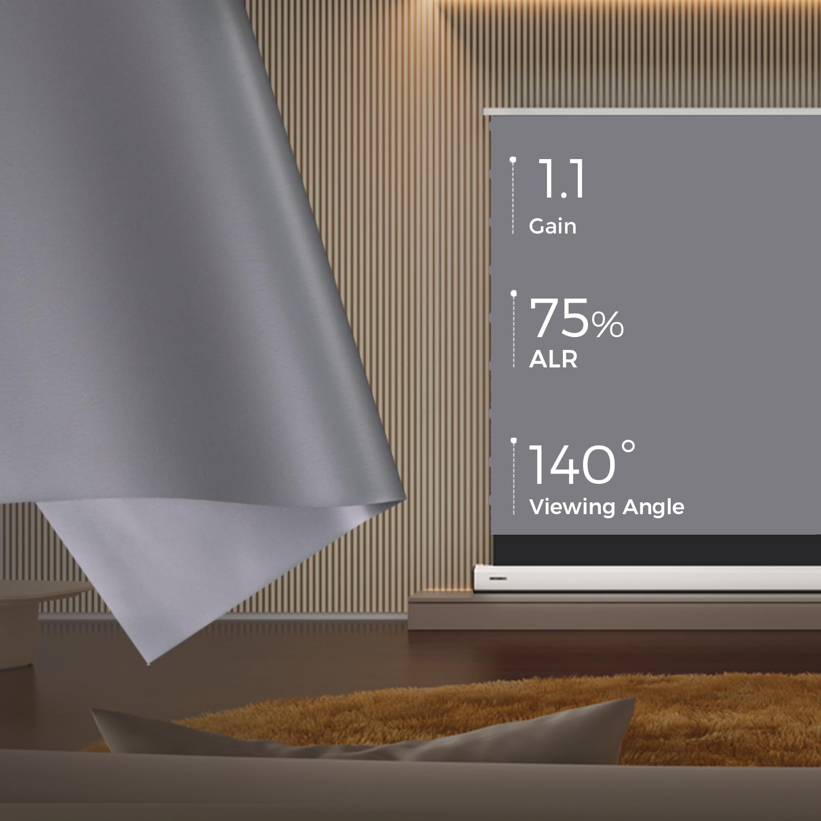 Motorized Floor Rising ALR Projector Screen for 4K