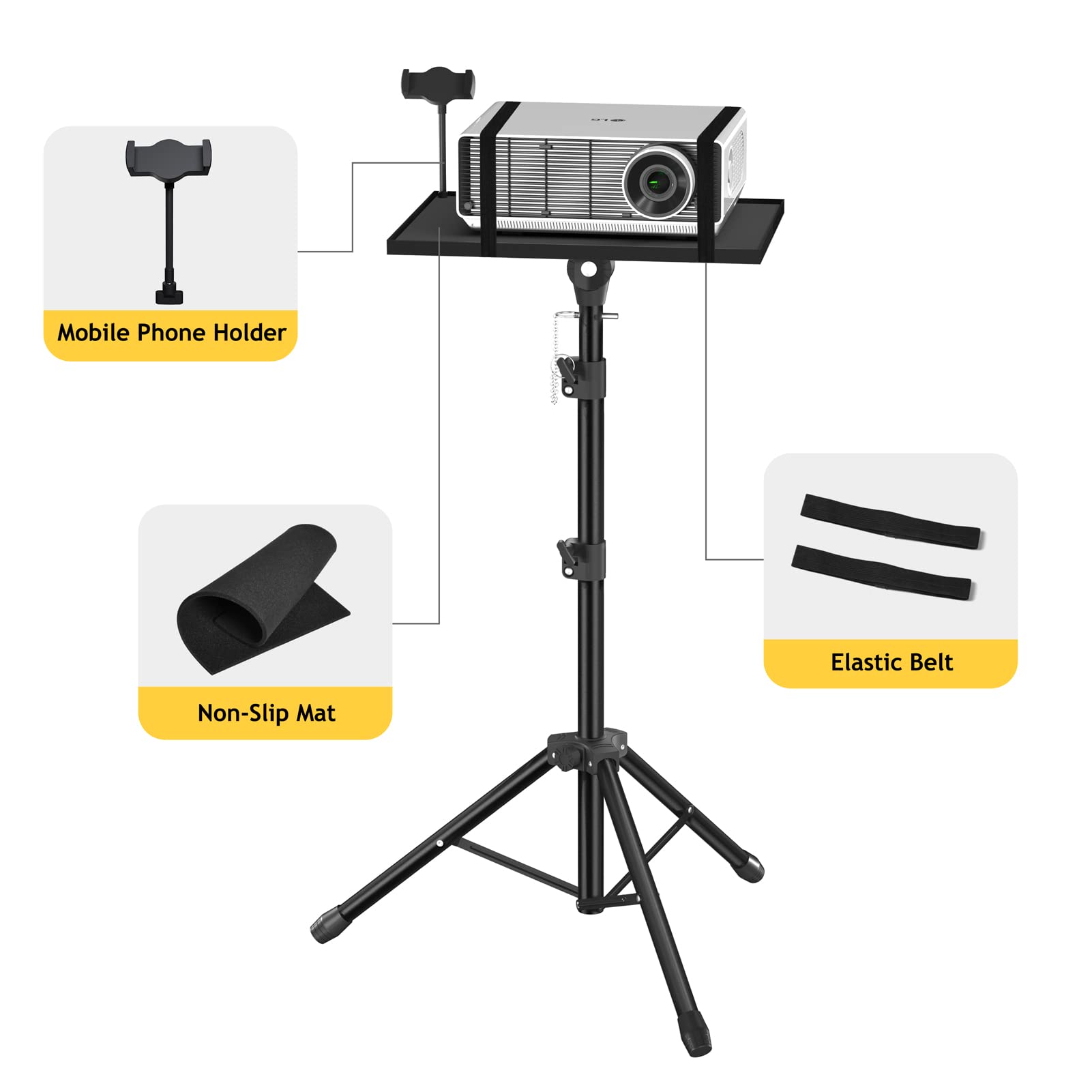 Adjustable Projector Tripod Stand for Indoor & Outdoor Use
