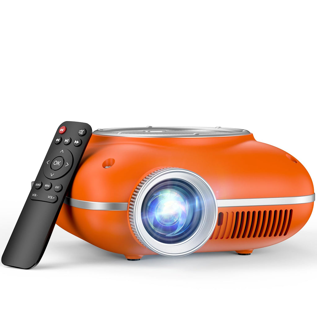 Portable 1080P Mini Projector with Two-Way Bluetooth