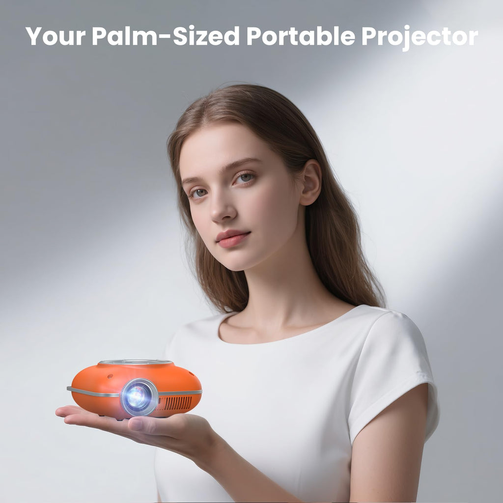 Portable 1080P Mini Projector with Two-Way Bluetooth