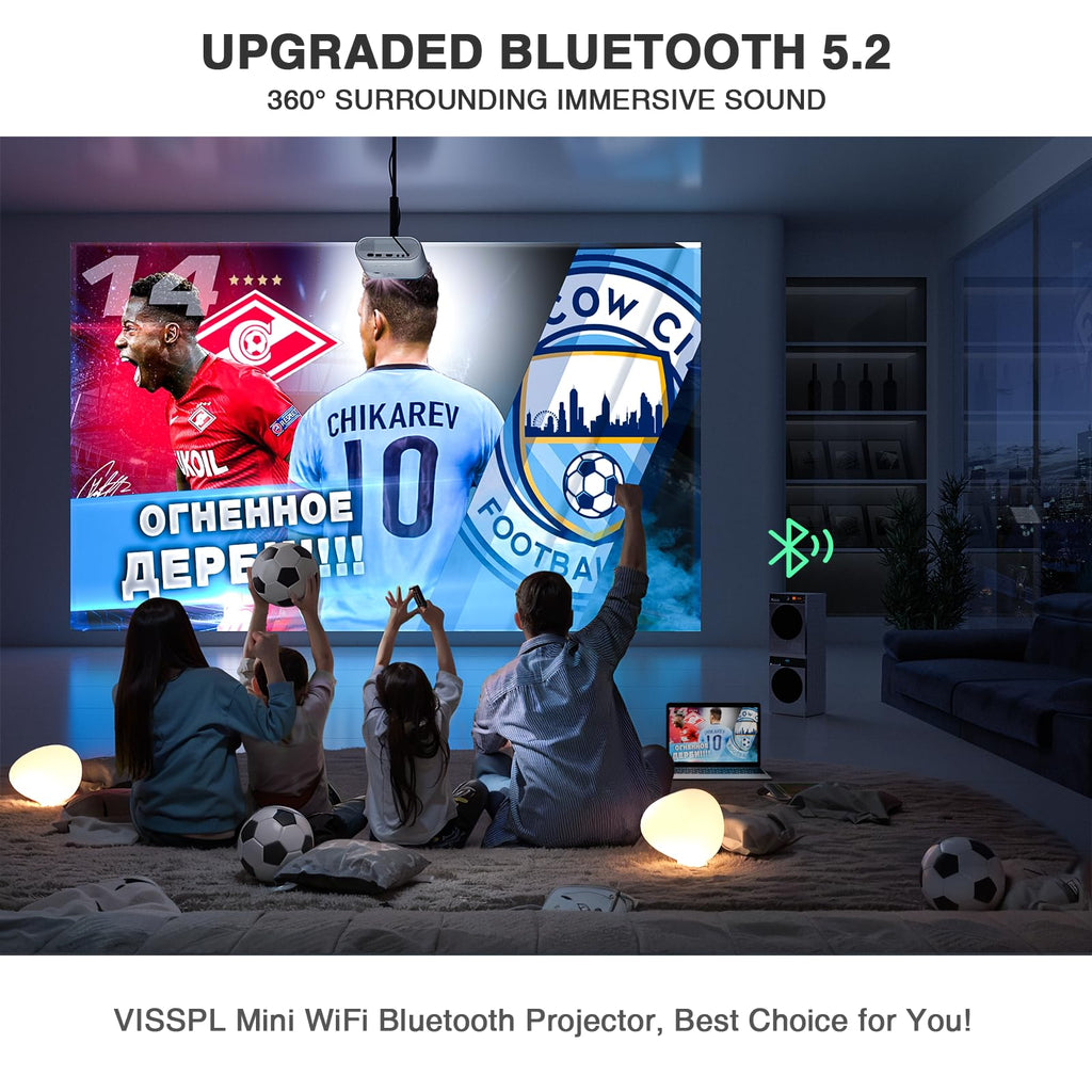Portable Full HD Mini Projector with Tripod Stand