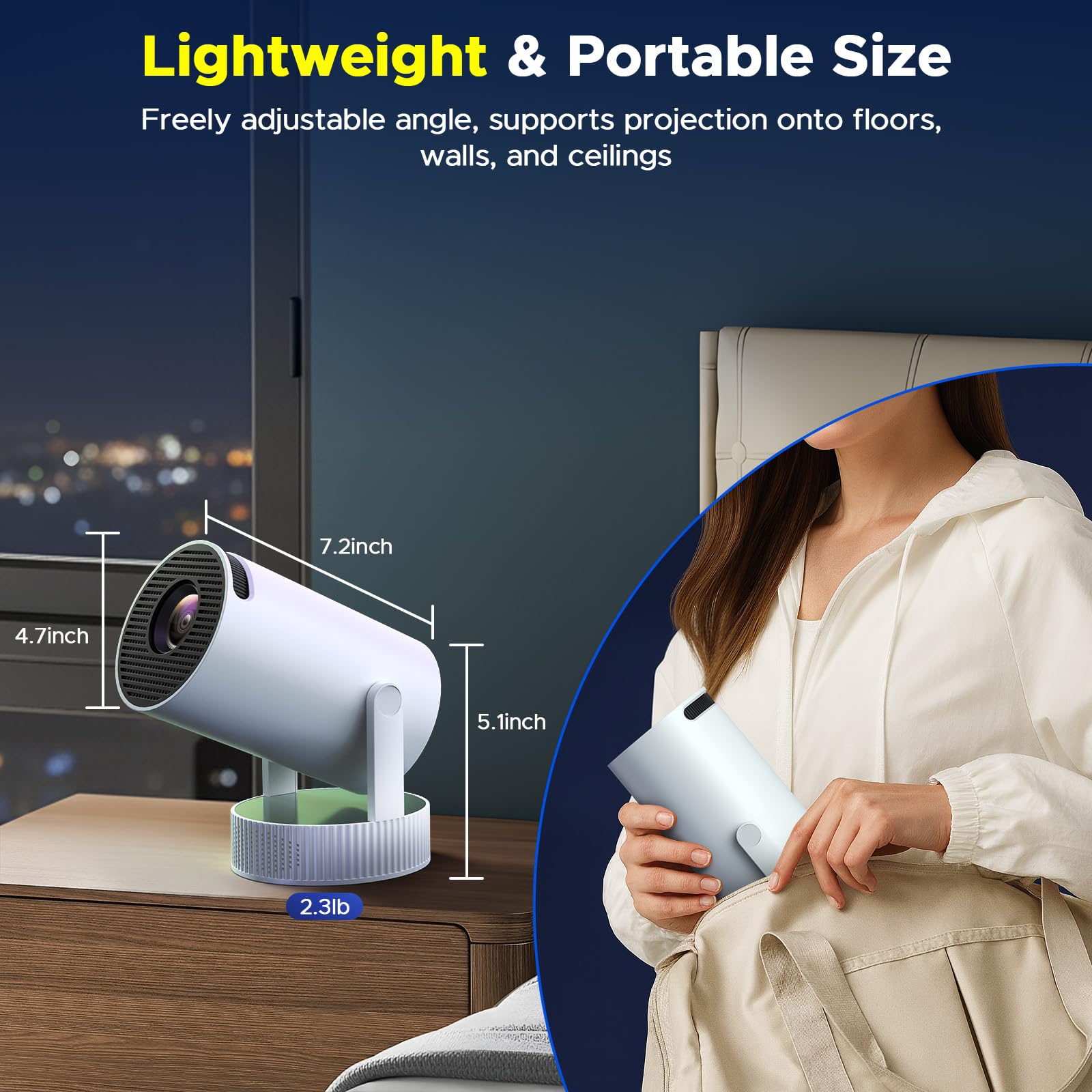 Mini Projector with WiFi and Bluetooth
