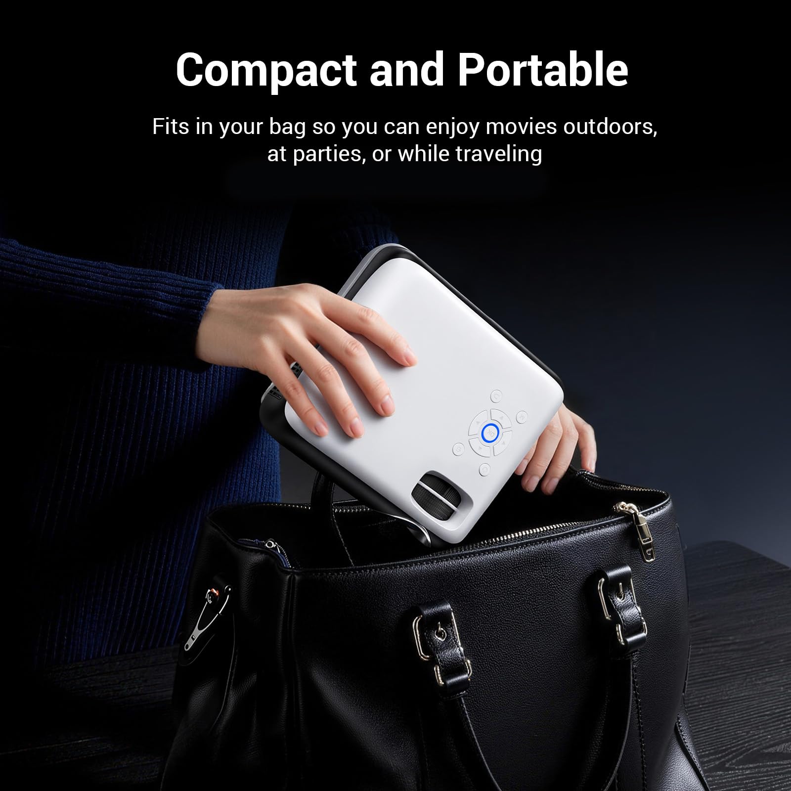 Native 1080P Bluetooth Projector for Home & Outdoor