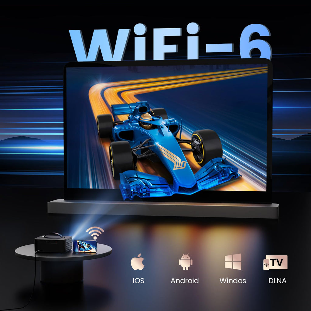 4K Smart Projector with WiFi, Bluetooth & Dolby