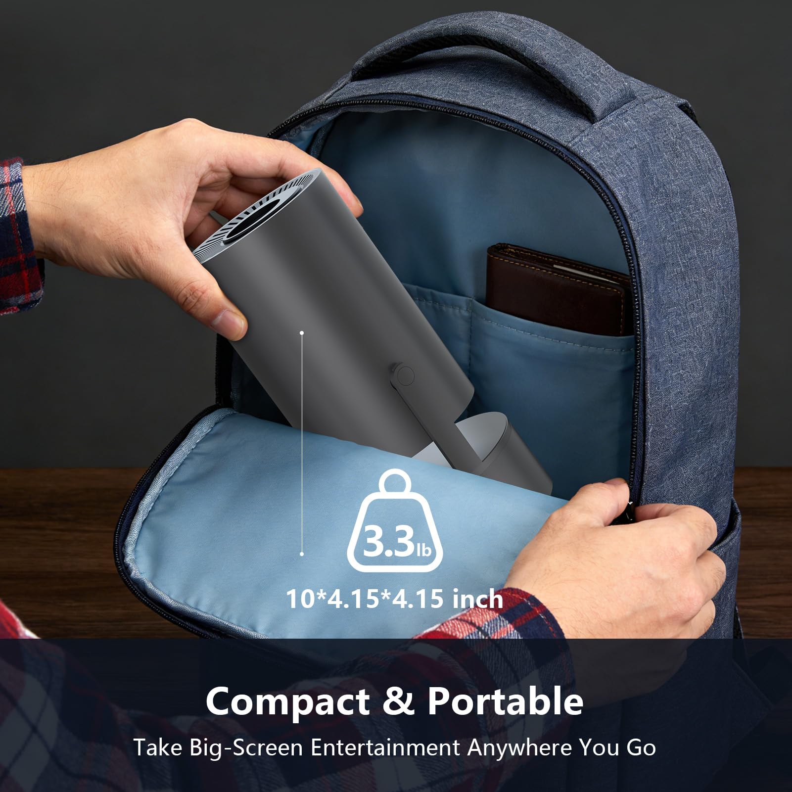 Portable Battery Projector with WiFi & 1080P Support