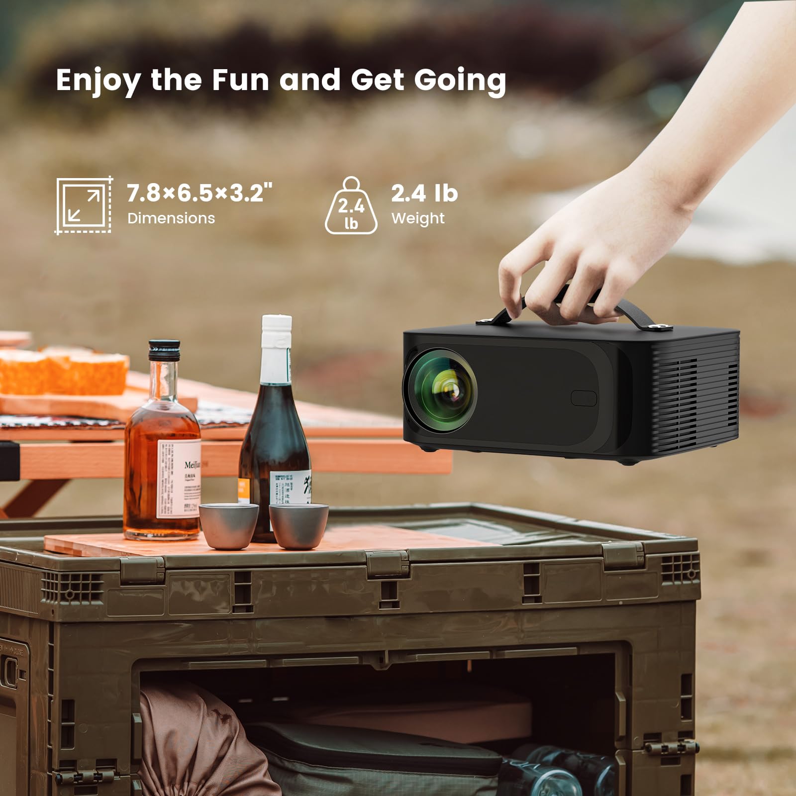 4K Smart Projector with WiFi, Bluetooth & Dolby
