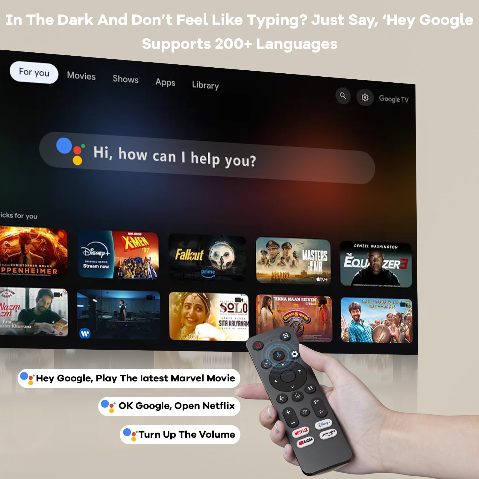 4K Smart Projector with Google TV & Auto Focus