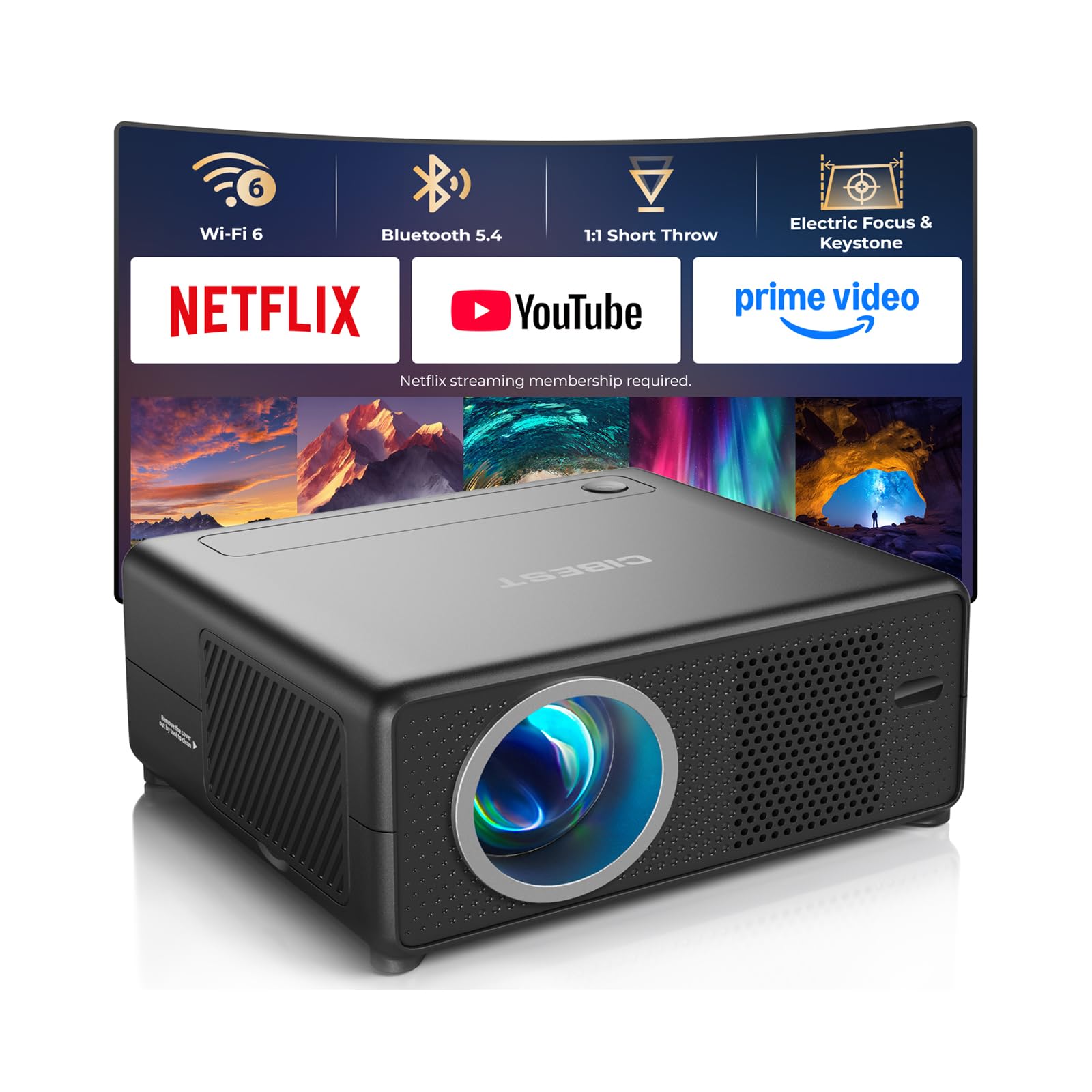 CiBest Video Mini Projector, Small Movie Projector