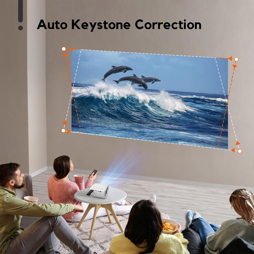 Portable 1080P Mini Projector with WiFi & Bluetooth