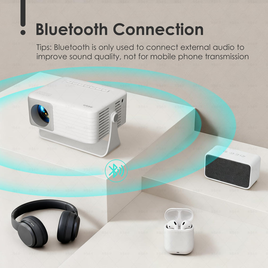 Portable 1080P Mini Projector with WiFi & Bluetooth