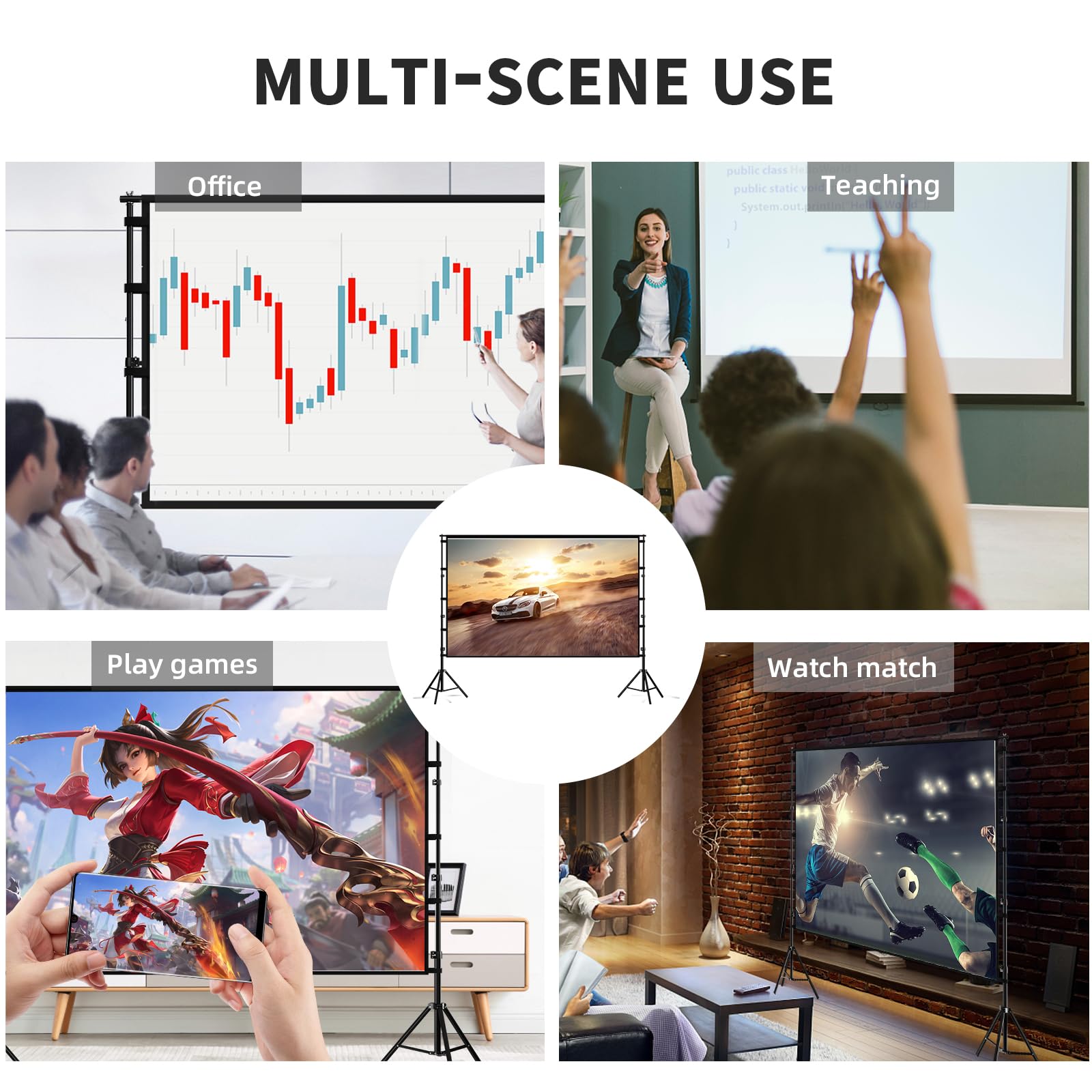 TOWOND Projector Screen and Stand