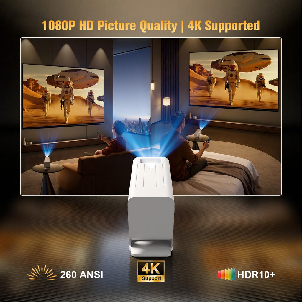 Portable Smart Projector with Android 11 & 4K Support