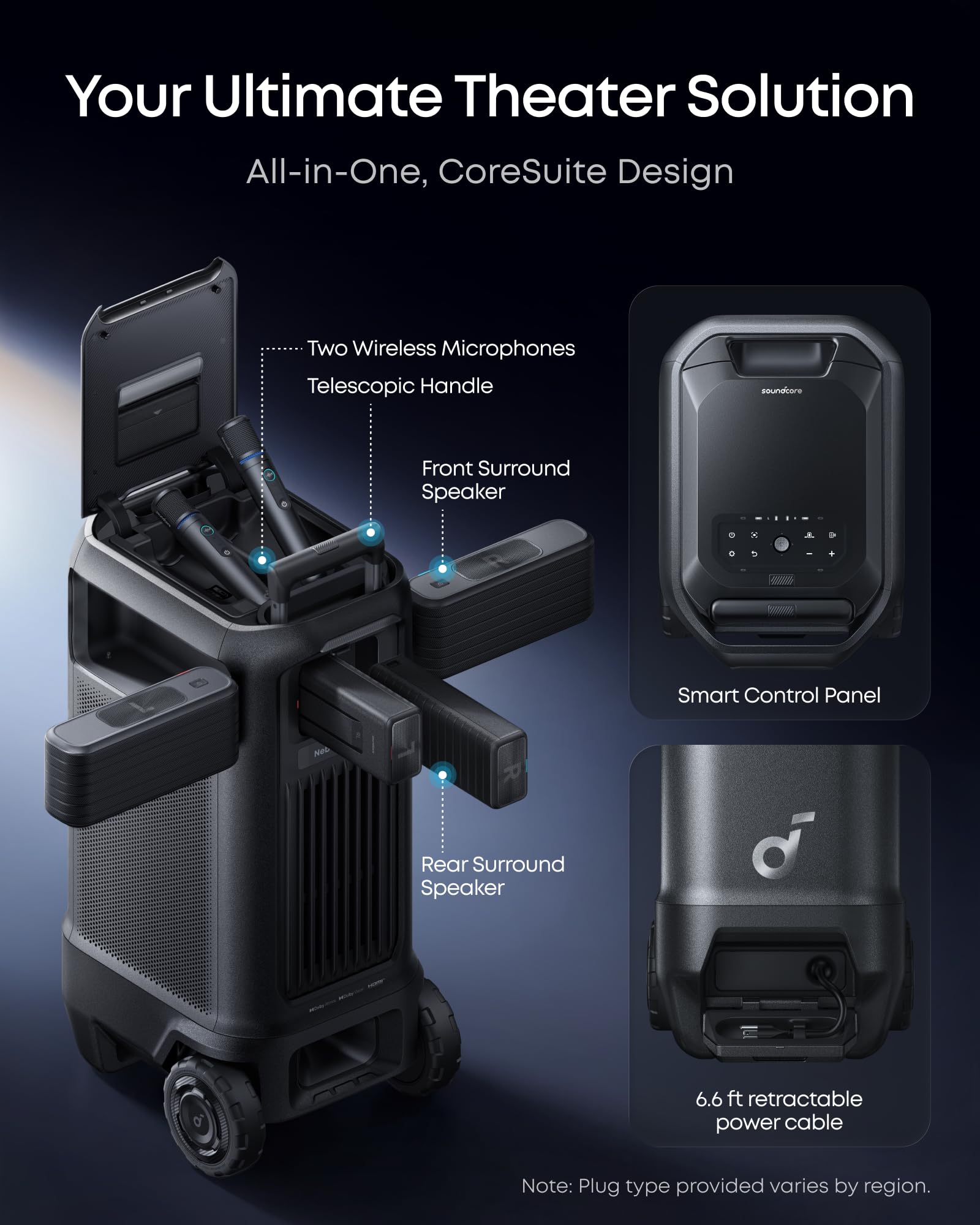 Portable 4K Smart Laser Projector with Triple Laser