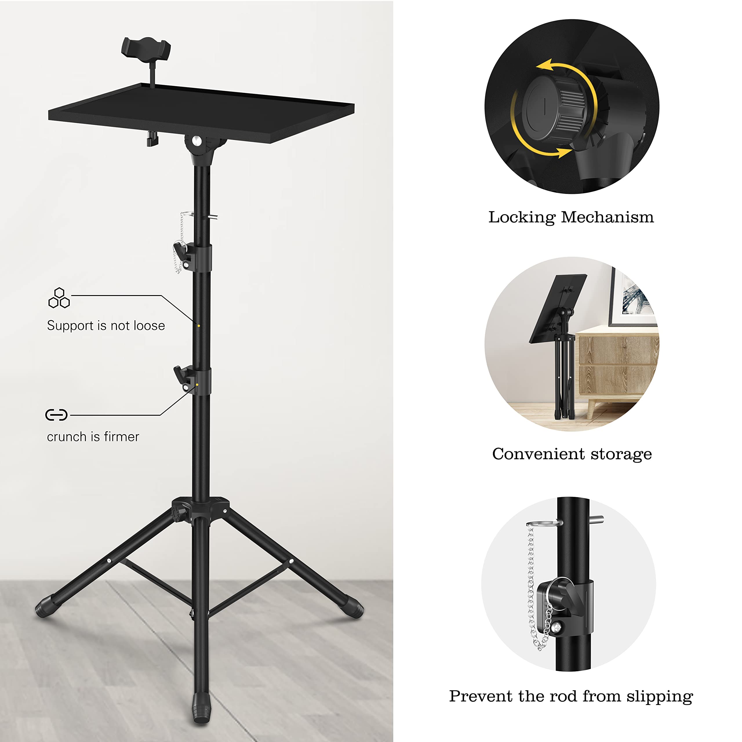 Adjustable Projector Tripod Stand for Indoor & Outdoor Use