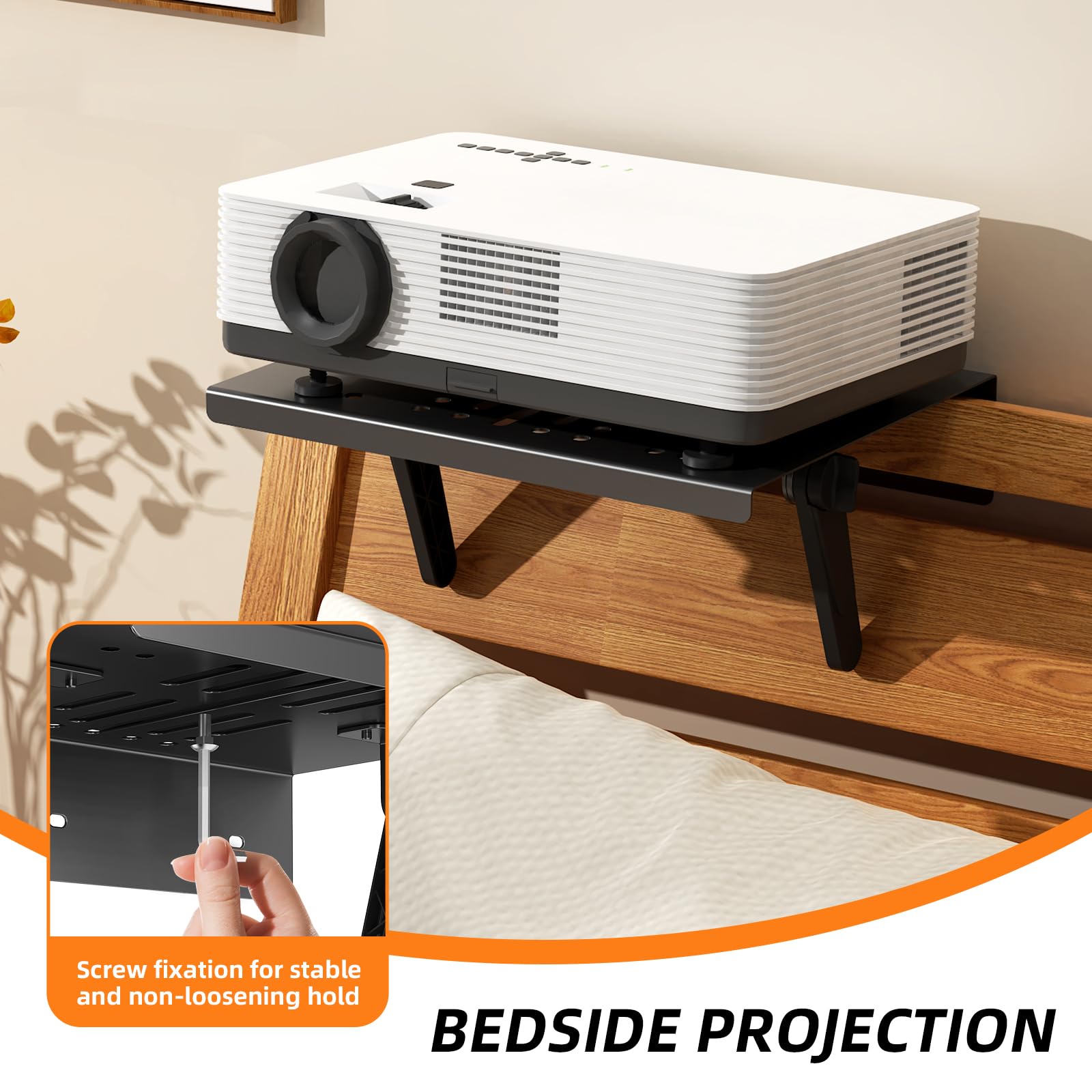 Adjustable Metal Projector Wall Mount with Foldable Design