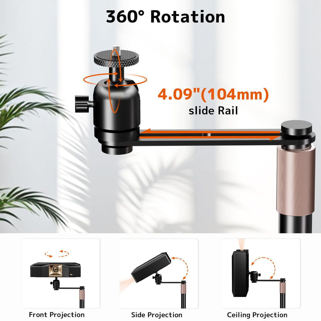 Height Adjustable 360° Rotating Universal Projector Stand