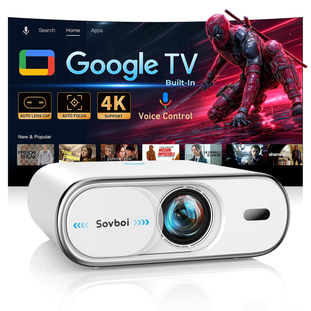 4K Smart Projector with Google TV & Auto Focus