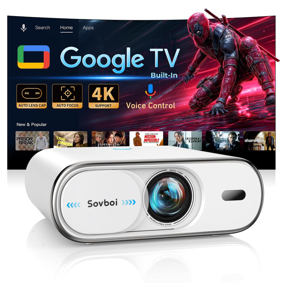 4K Smart Projector with Google TV & Auto Focus