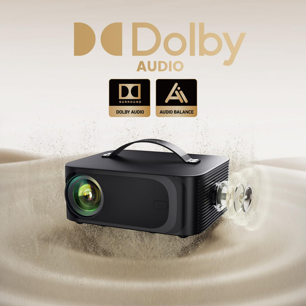 4K Smart Projector with WiFi, Bluetooth & Dolby