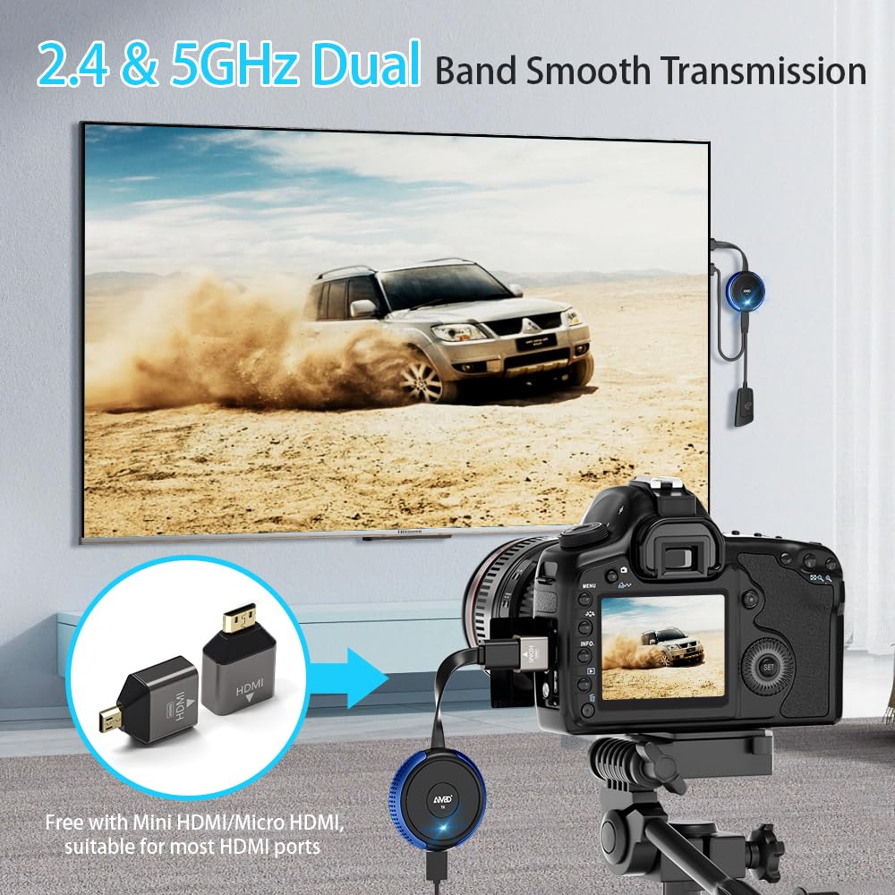 4K Wireless HDMI Transmitter & Receiver Extender Kit