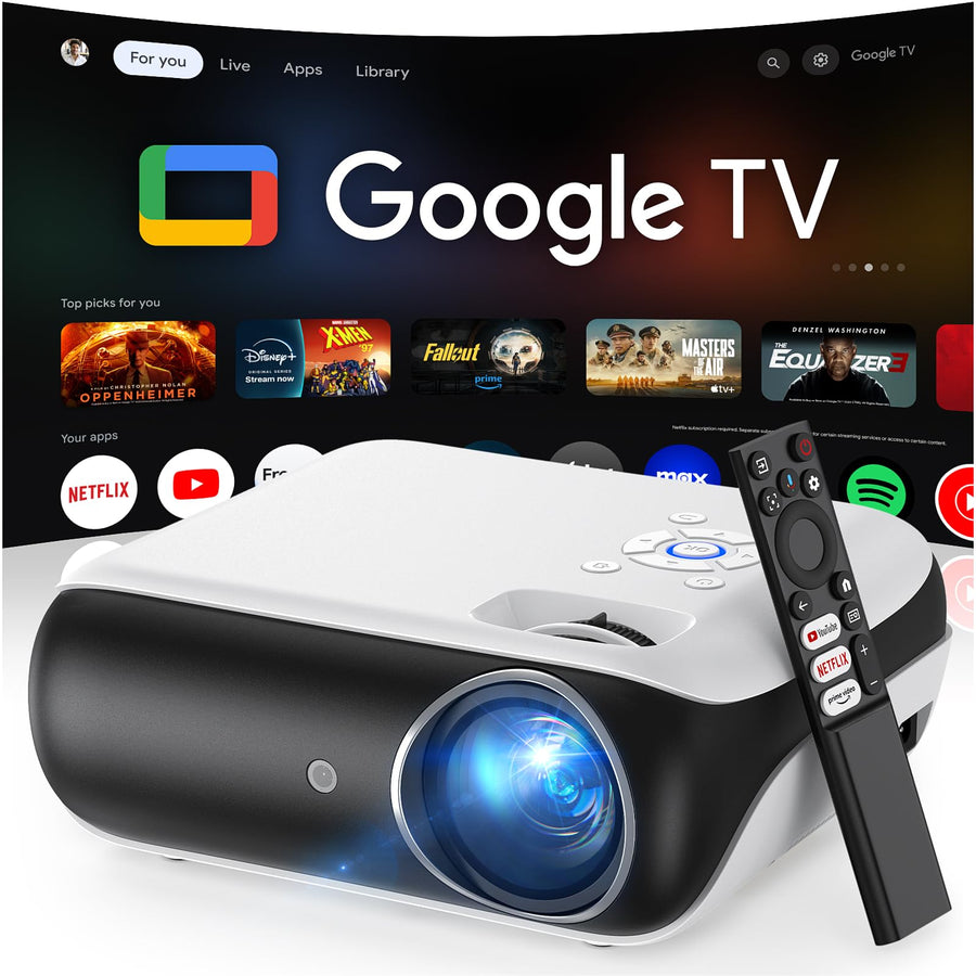 Native 1080P Bluetooth Projector for Home & Outdoor