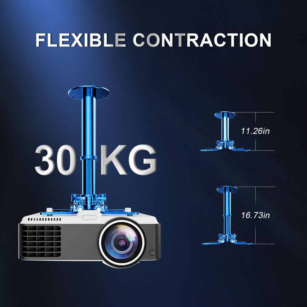 Adjustable Ceiling Projector Mount with Cable Management