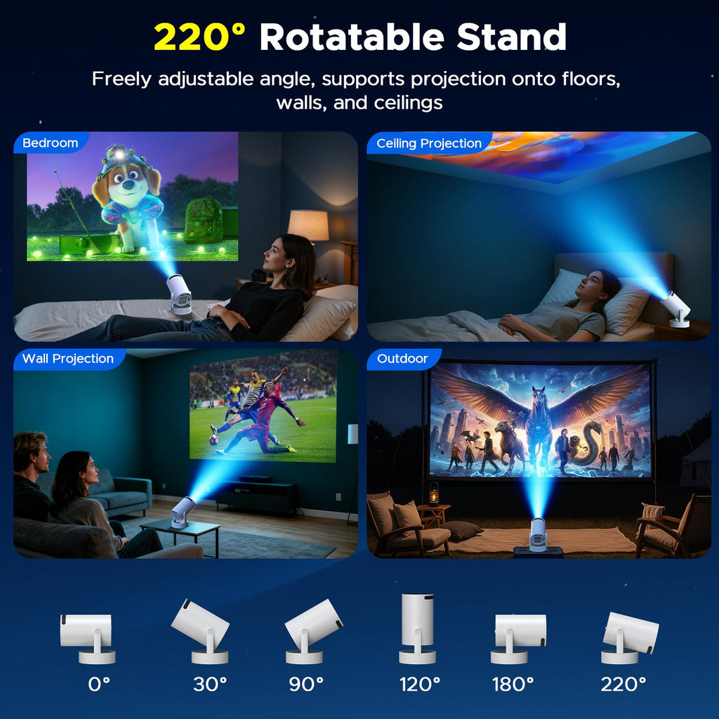 Mini Projector with WiFi and Bluetooth