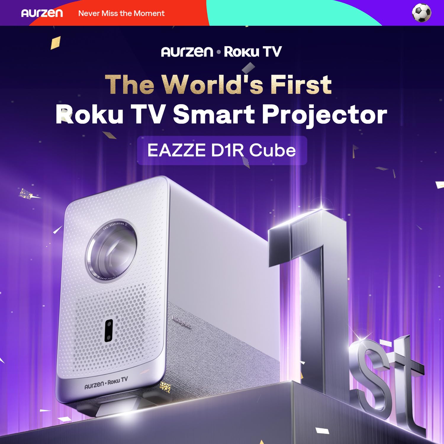Portable FHD Smart Projector with 4K Support & Dolby Audio