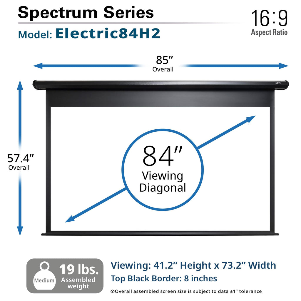 Motorized 4K Projection Screen with Remote Control