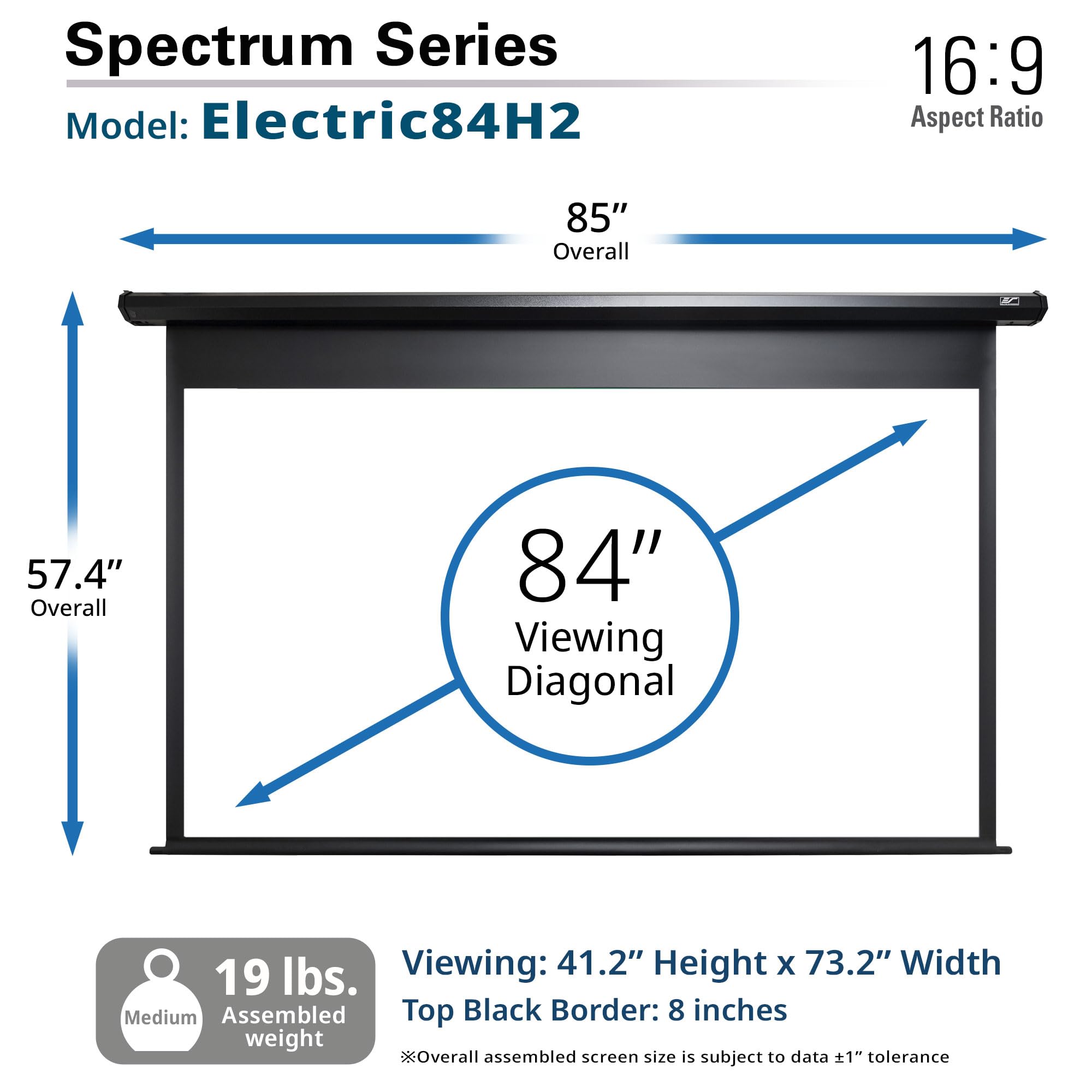 Motorized 4K Projection Screen with Remote Control