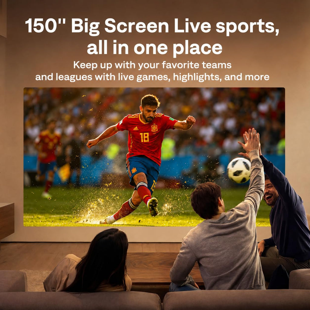 Portable FHD Smart Projector with 4K Support & Dolby Audio