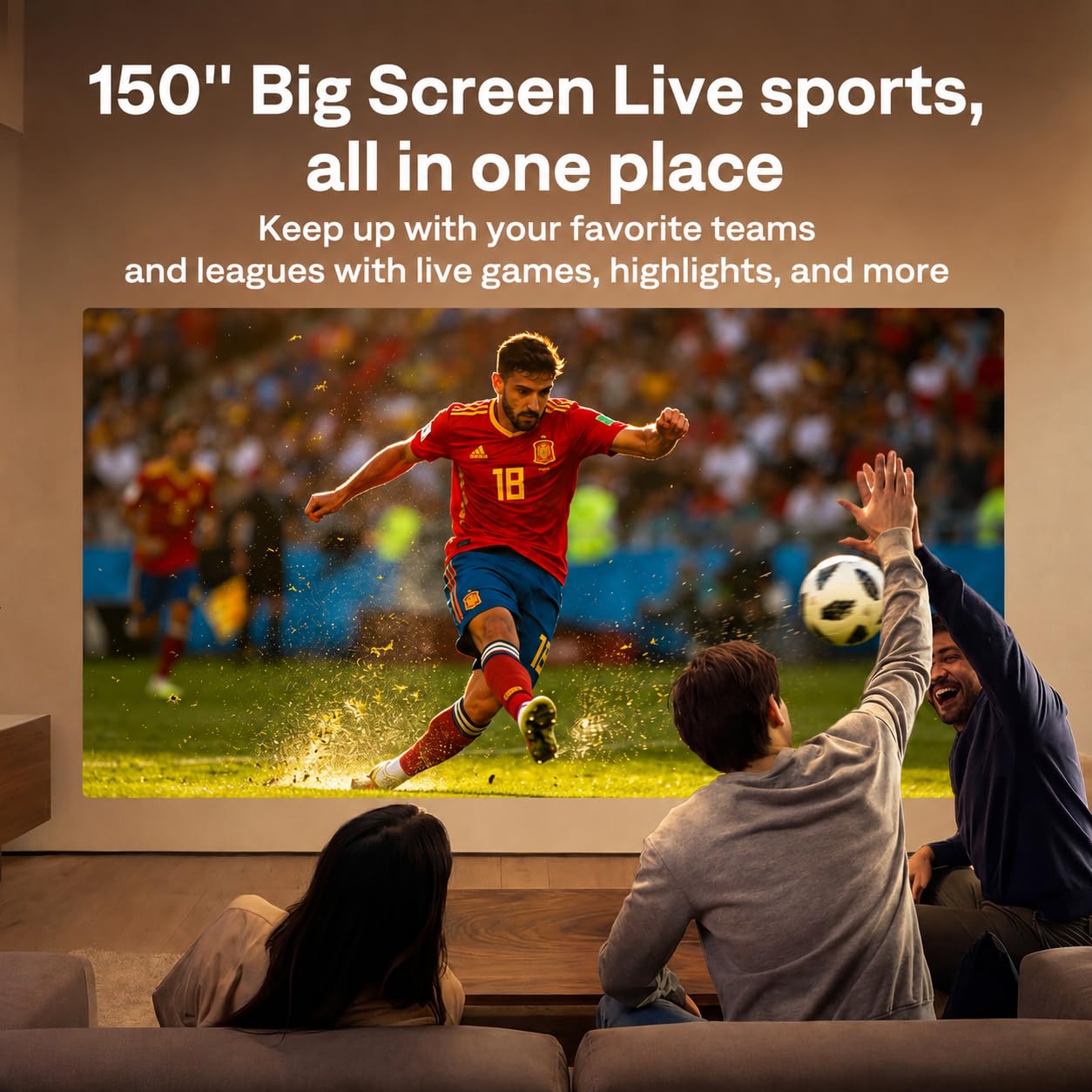 Portable FHD Smart Projector with 4K Support & Dolby Audio