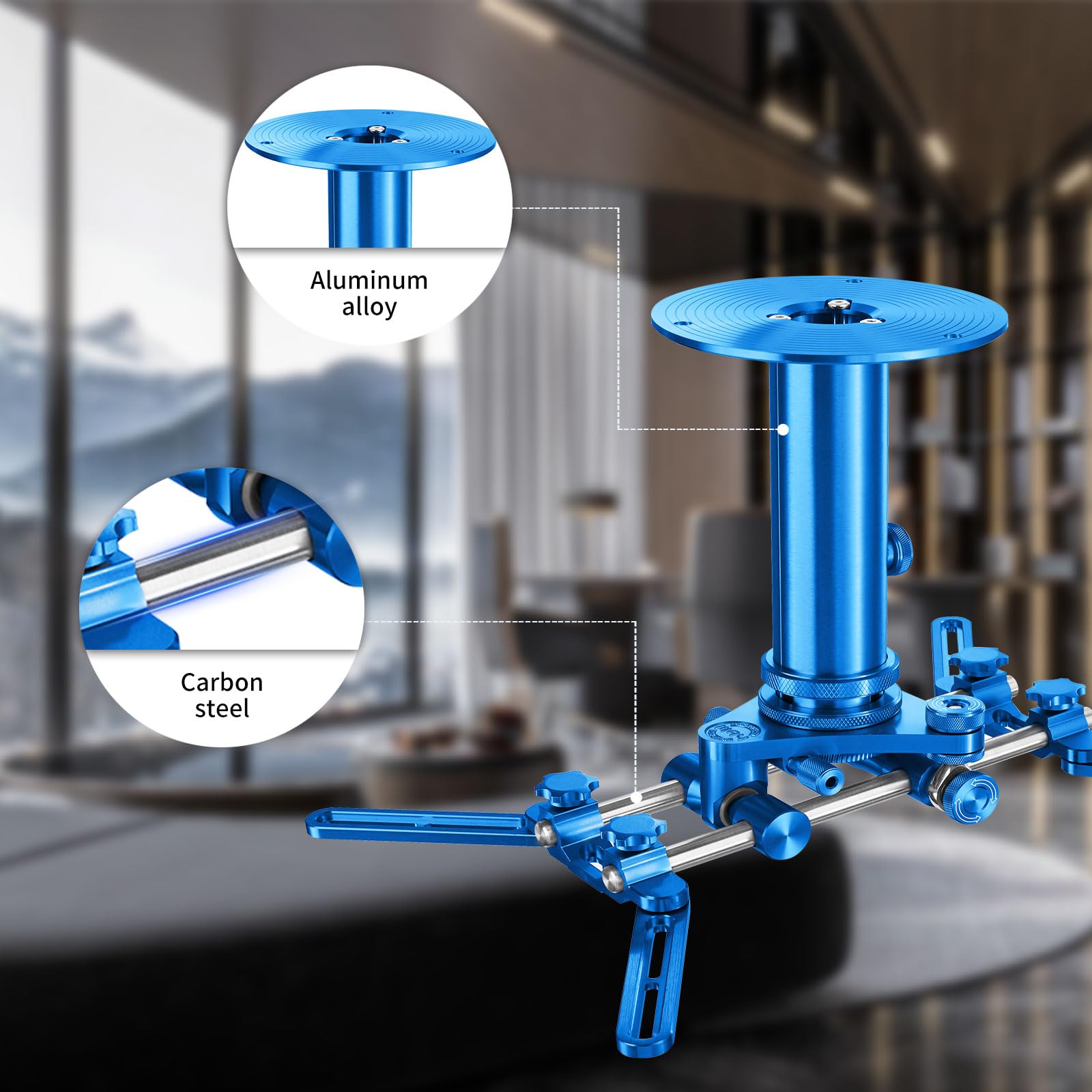Adjustable Ceiling Projector Mount with Cable Management