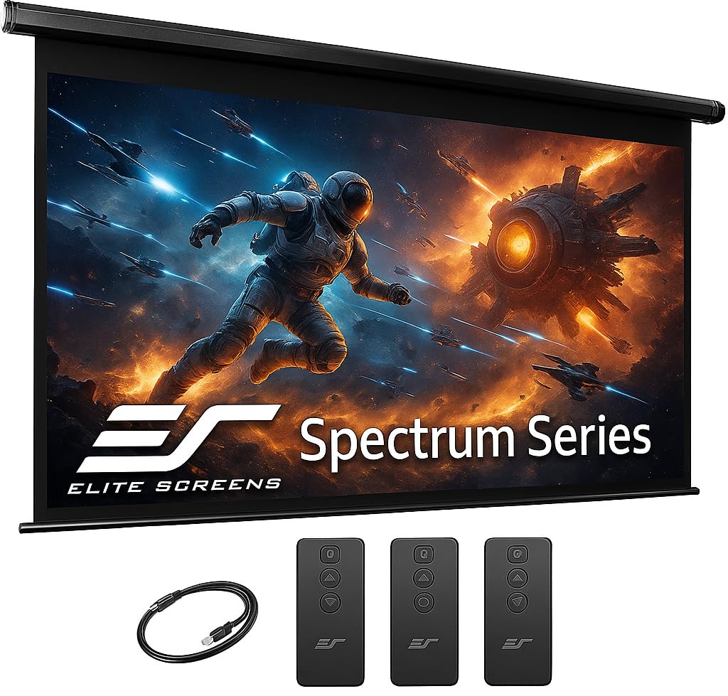 Motorized 4K Projection Screen with Remote Control