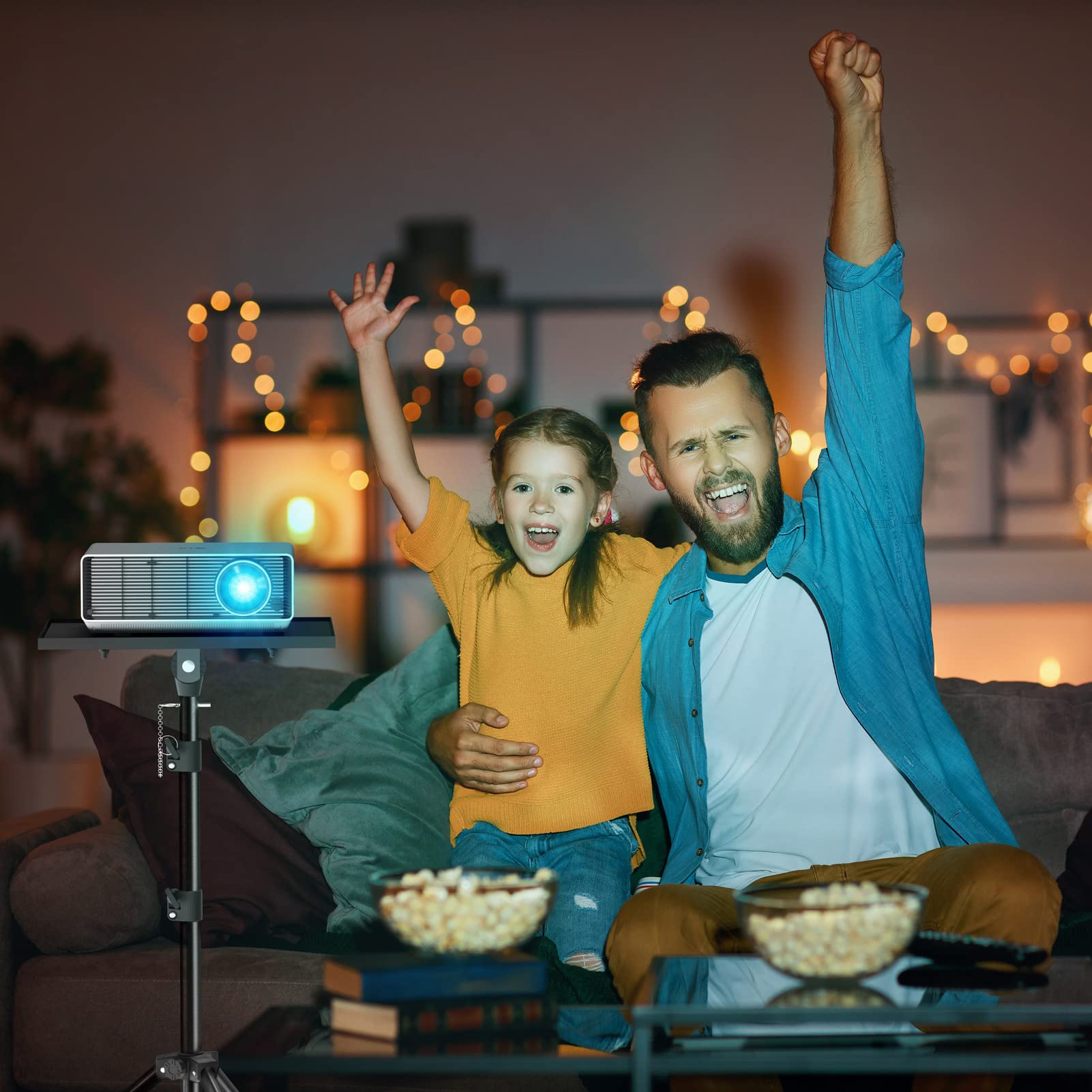 Adjustable Projector Tripod Stand for Indoor & Outdoor Use
