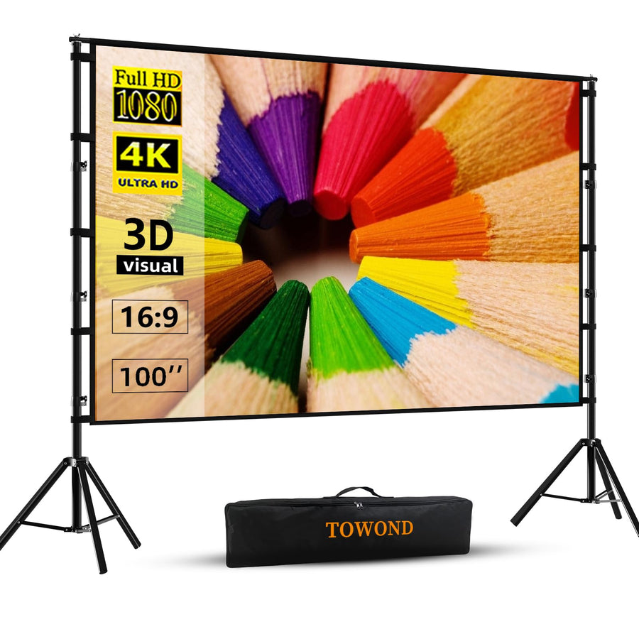 TOWOND Projector Screen and Stand