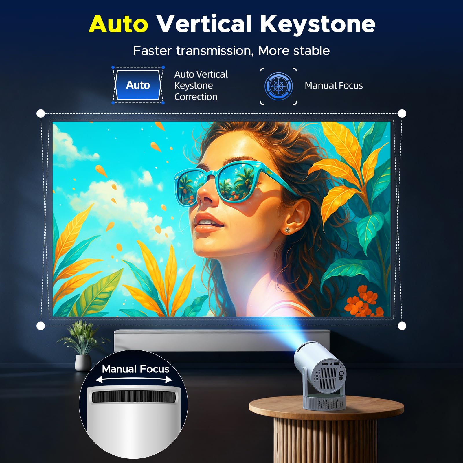 Mini Projector with WiFi and Bluetooth
