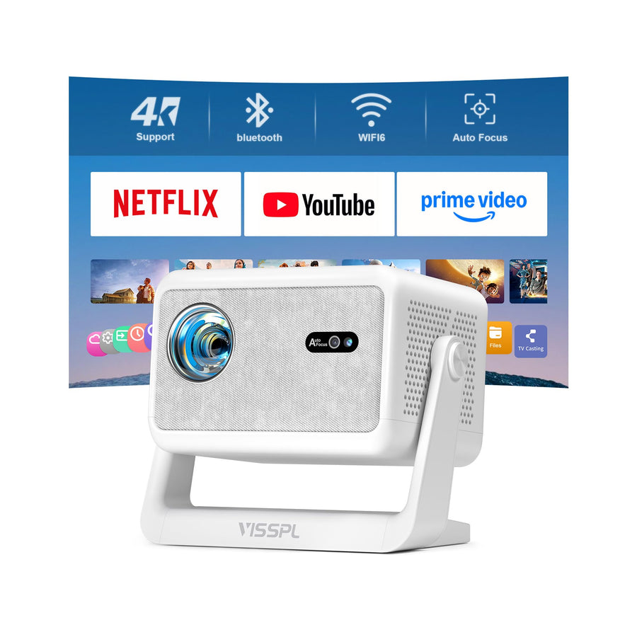 4K Smart Projector with Netflix & Auto Focus
