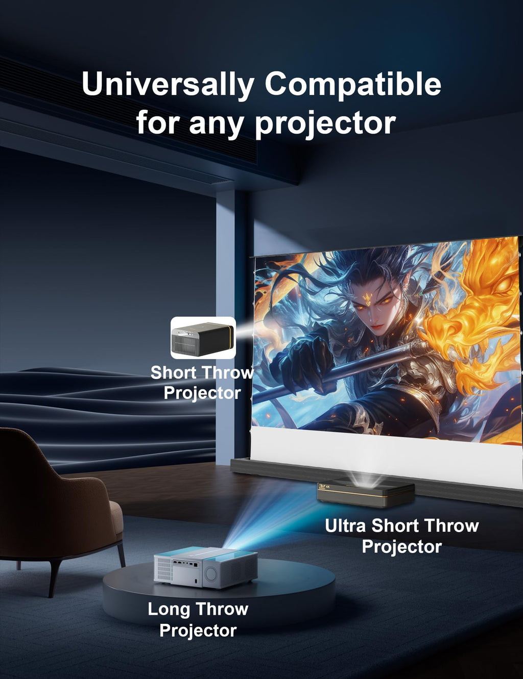 IN&VI Motorized Floor Rising Projector Screen