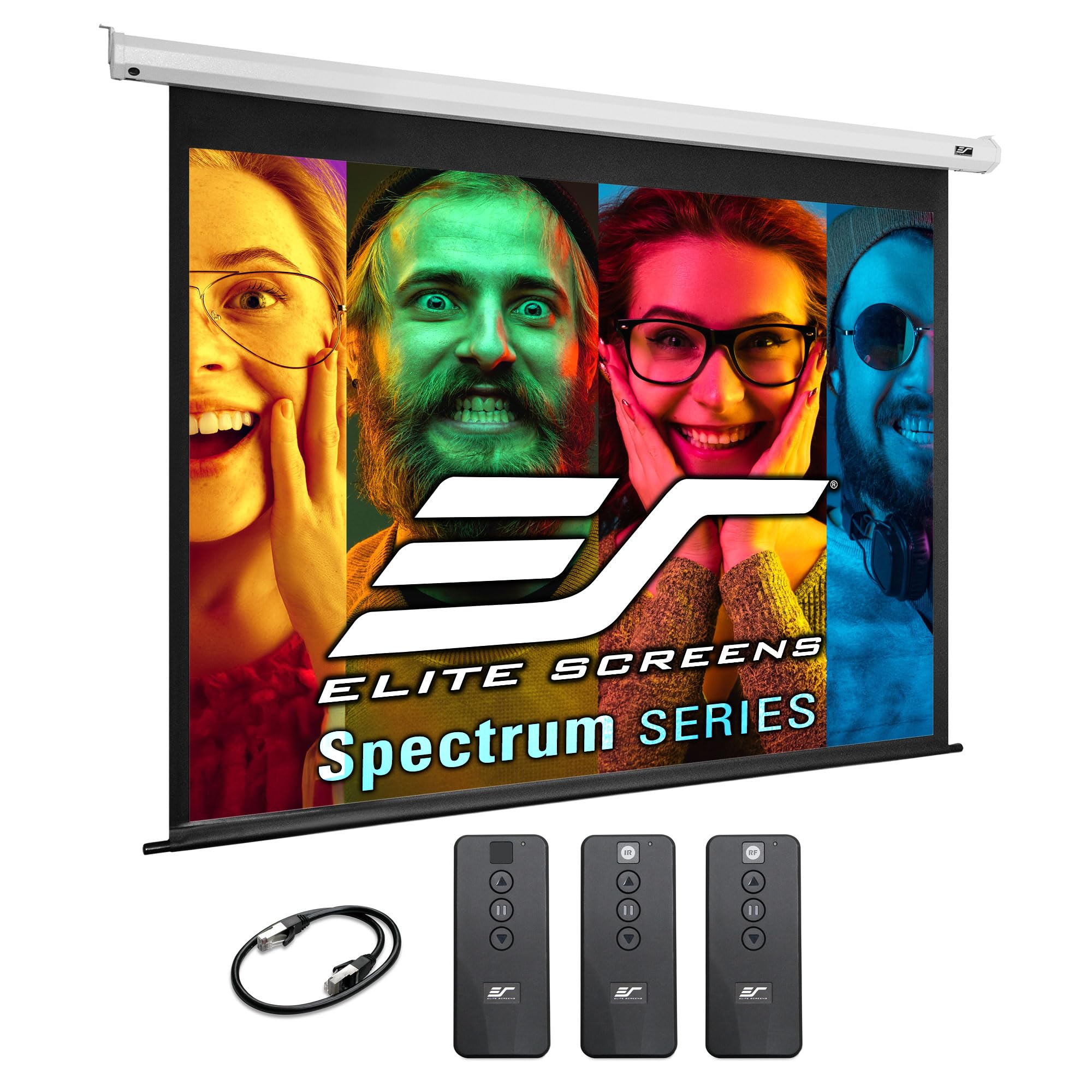 Motorized 4K Projection Screen with Remote Control