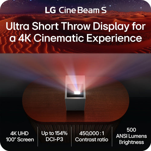 4K Ultra Short Throw Smart Projector with Dolby Atmos
