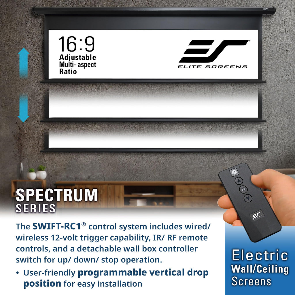 Motorized 4K Projection Screen with Remote Control