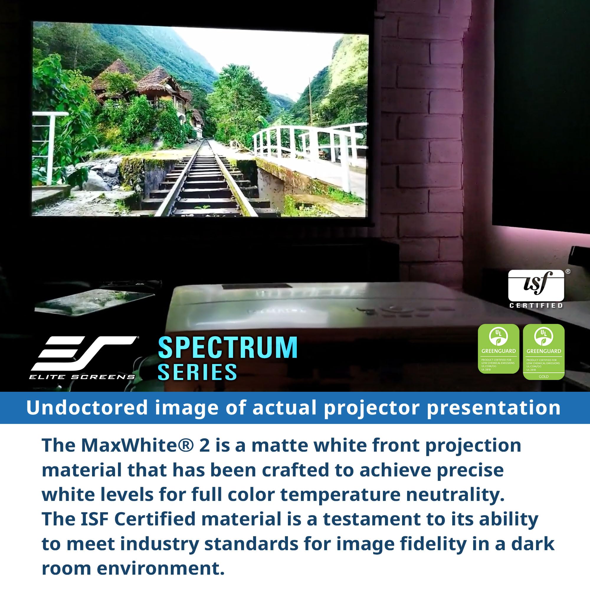 Motorized 4K Projection Screen with Remote Control