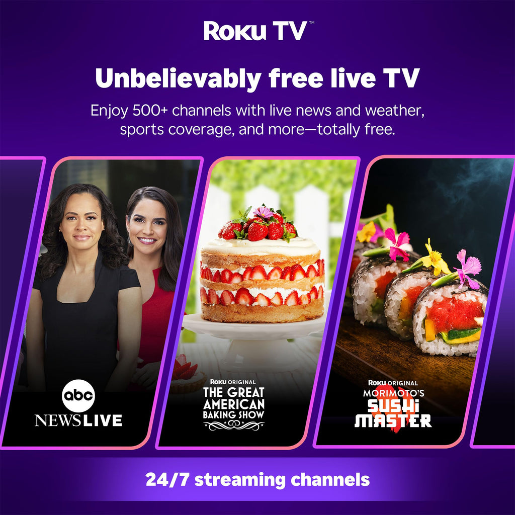 Portable Roku Smart Projector with 1080P & Dolby