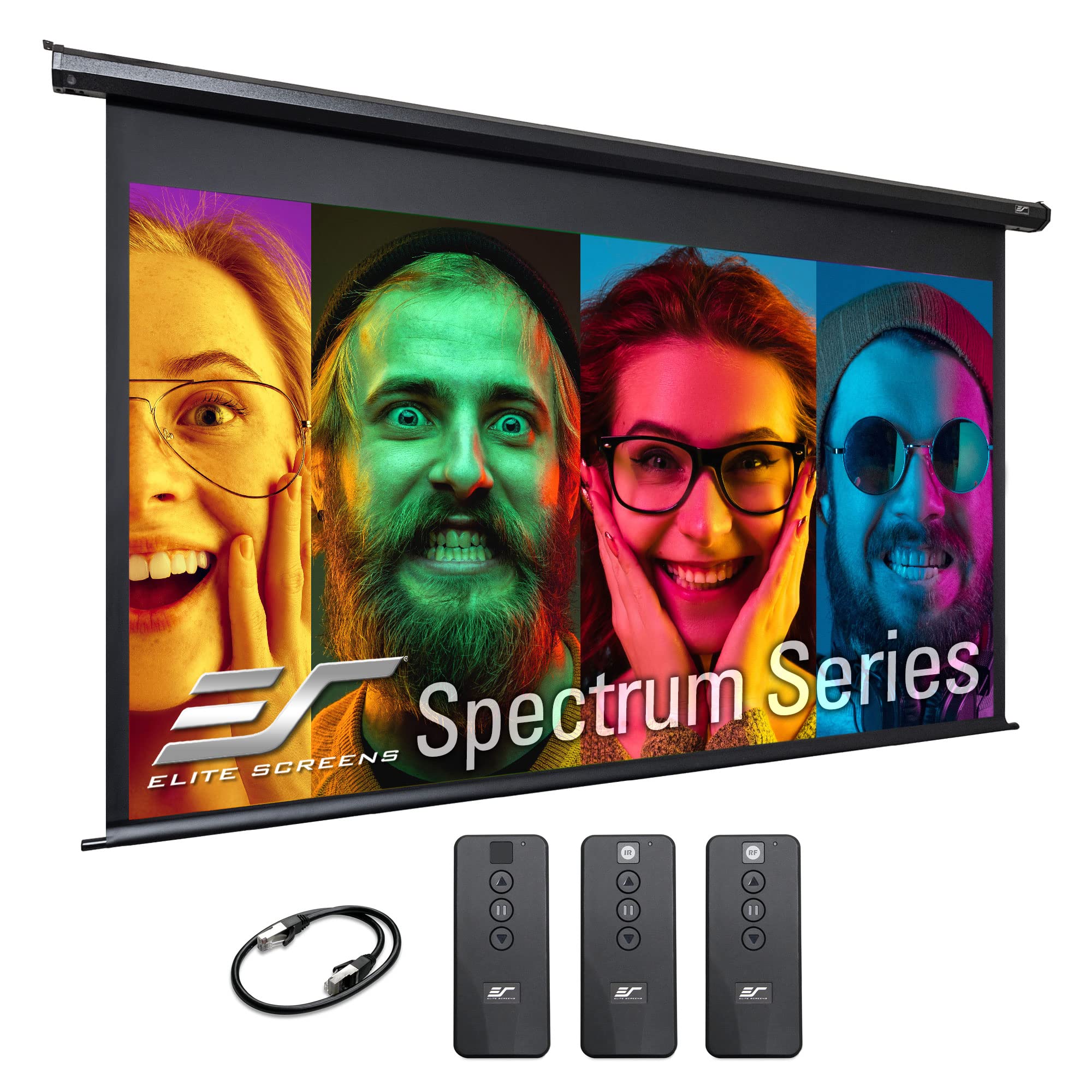 Motorized 4K Projection Screen with Remote Control