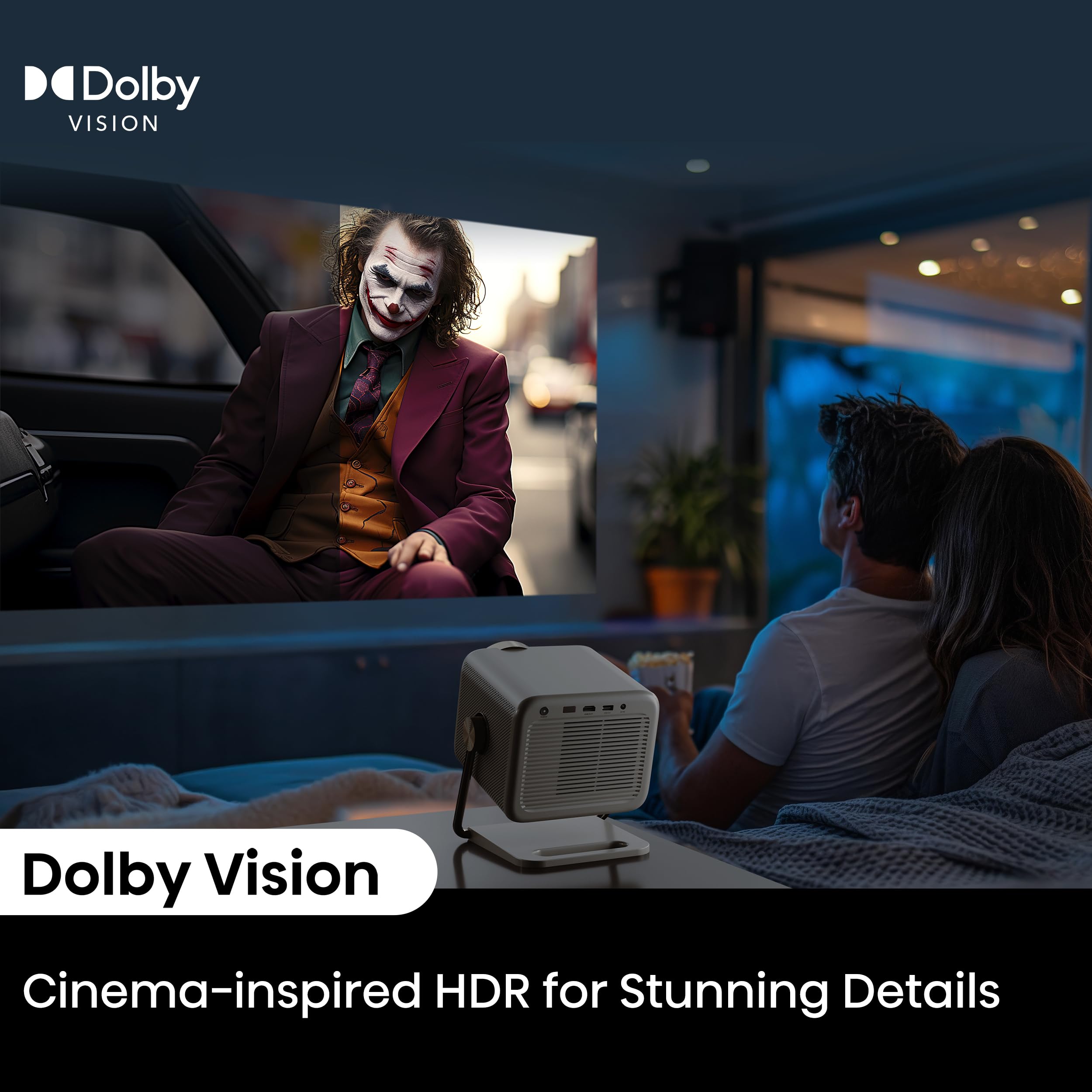 4K Triple Laser Portable Projector with Dolby Vision